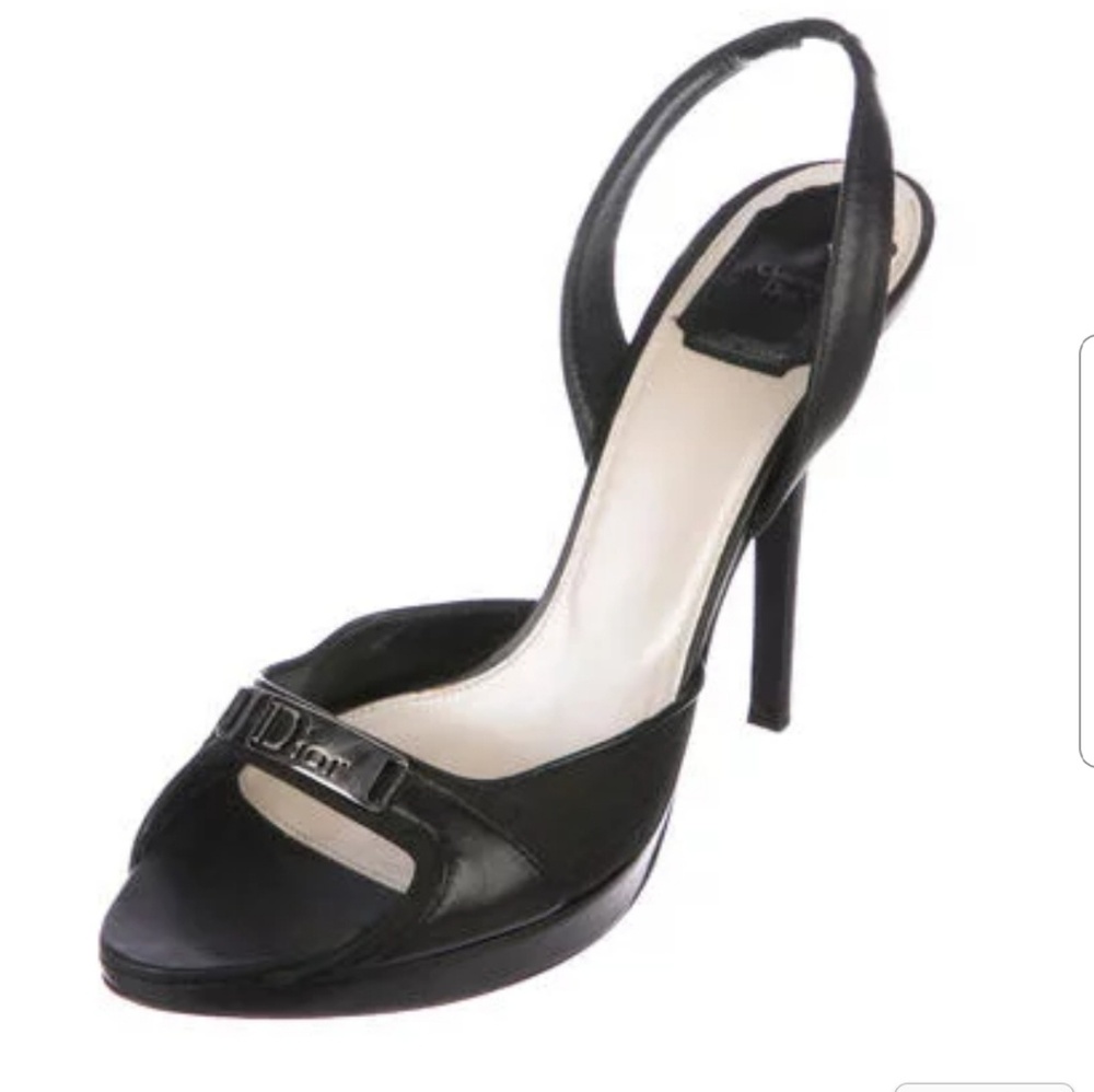 ⭐CHRISTIAN DIOR LOGO SLINGBACK SANDALS